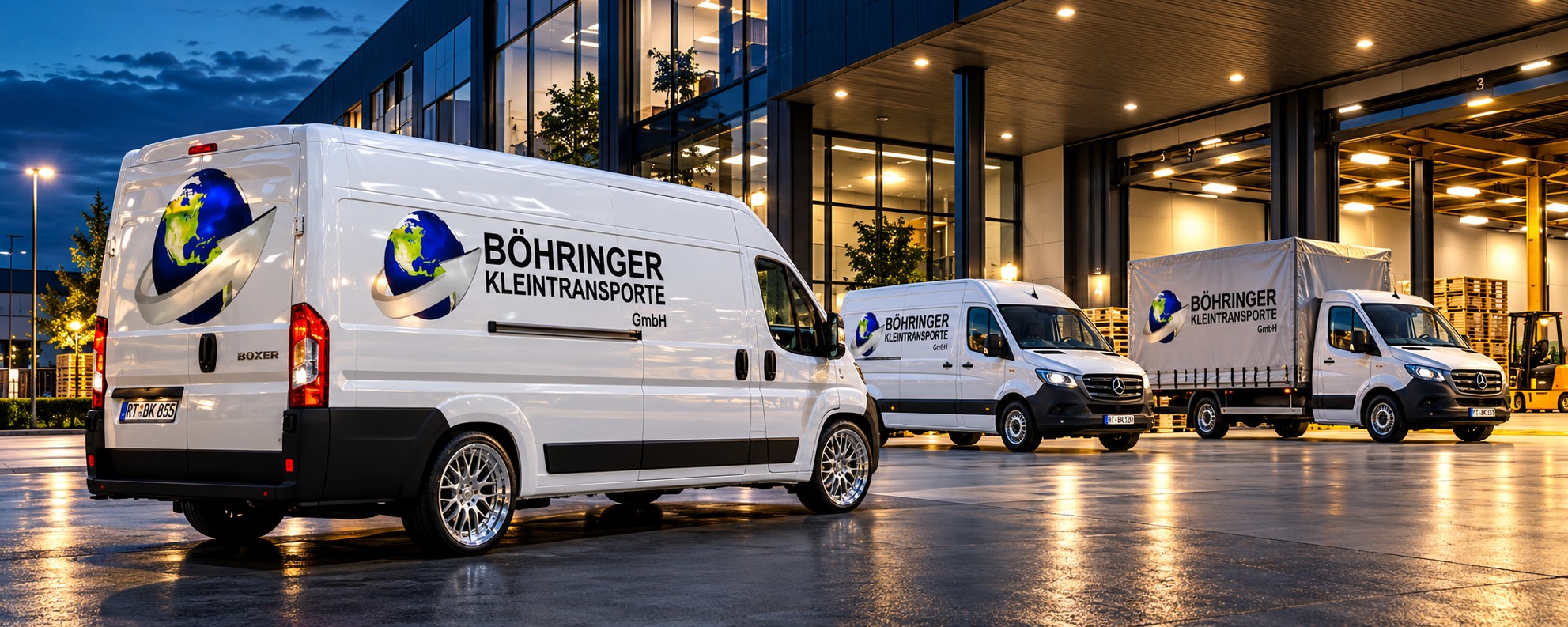 Fahrzeugflotte von Böhringer Kleintransporte